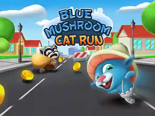 Trò chơi Blue Mushroom Cat Run trực tuyến