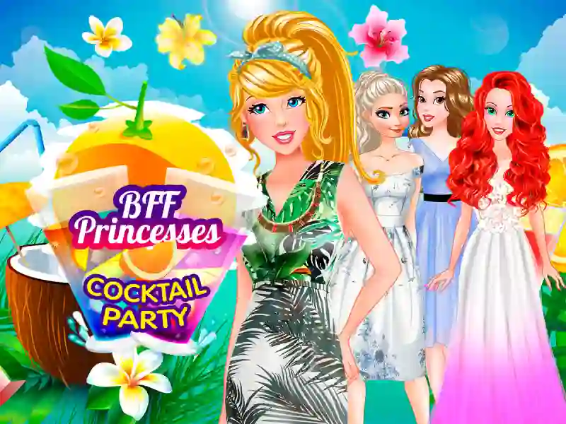 Trò chơi BFF Princesses Cocktail Party trực tuyến