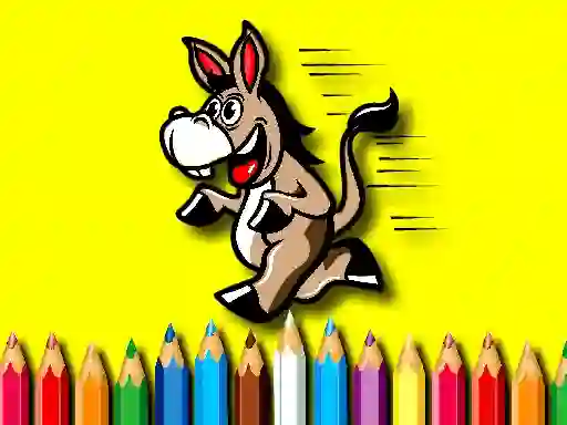 Trò chơi Back To School Coloring Book Donkey trực tuyến