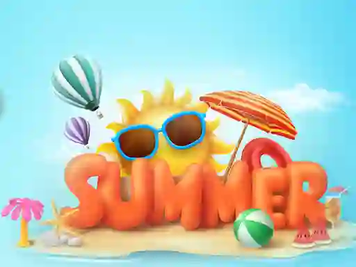 Trò chơi Happy summer jigsaw puzzle trực tuyến