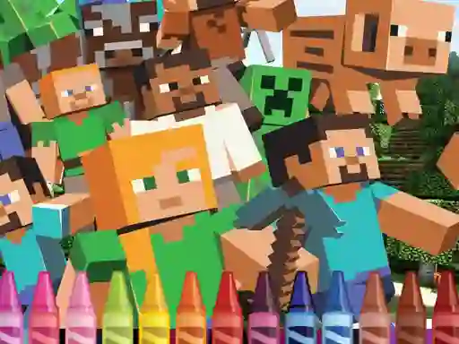 Trò chơi 4GameGround Minecraft Coloring trực tuyến