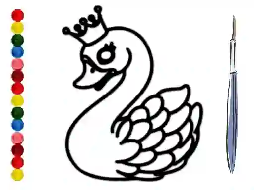 Trò chơi Back To School: Swan Coloring Book trực tuyến