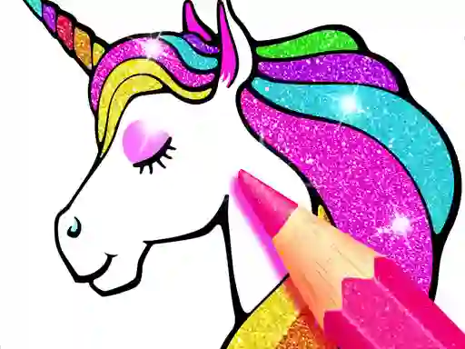 Trò chơi Unicorn Coloring Book Glitter trực tuyến