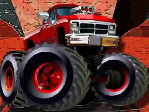 Trò chơi Crazy Monster Trucks Puzzle trực tuyến