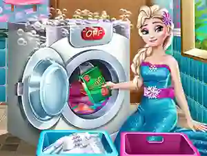 Trò chơi Ice Queen Laundry Day trực tuyến