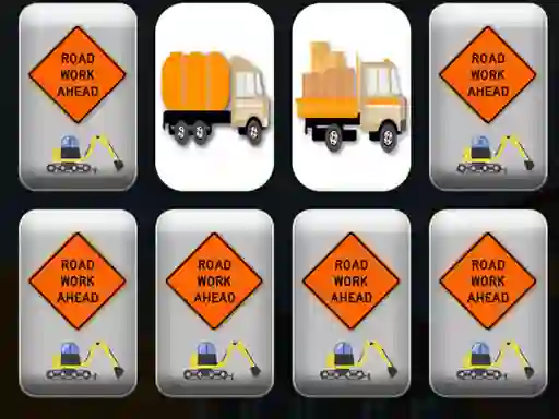 Trò chơi Work Trucks Memory trực tuyến