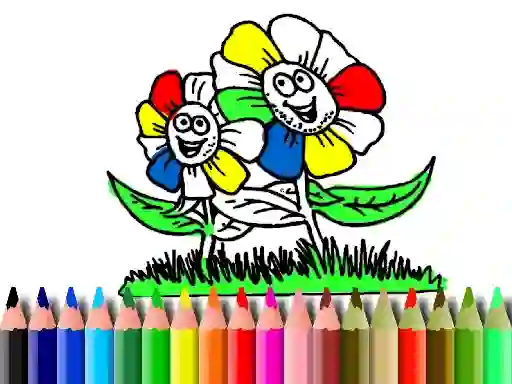 Trò chơi Back to School: Flowers Coloring trực tuyến