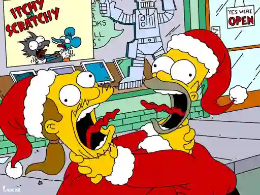 Trò chơi Simpsons Christmas Jigsaw Puzzle trực tuyến