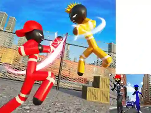 Trò chơi Stickman Police vs Gangsters Street Fight trực tuyến
