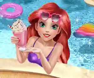 Trò chơi Mermaid Princess Pool Time trực tuyến