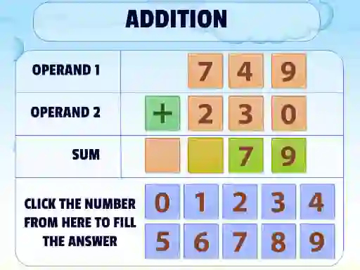 Trò chơi Addition Practice trực tuyến
