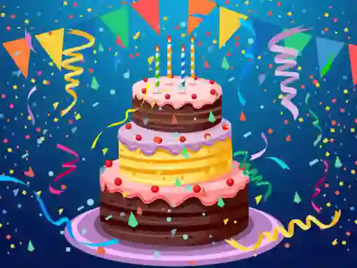 Trò chơi Birthday cake puzzle trực tuyến