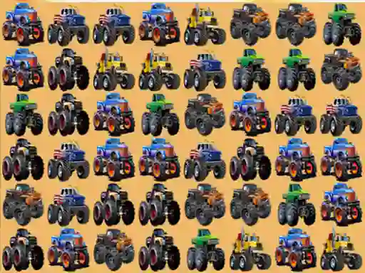 Trò chơi Monsters Trucks Match 3 trực tuyến