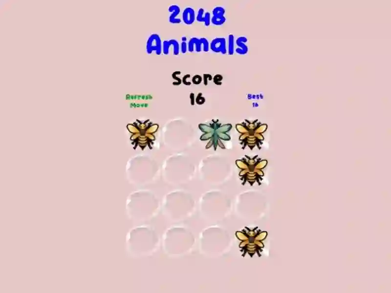 Trò chơi 2048 Animals trực tuyến