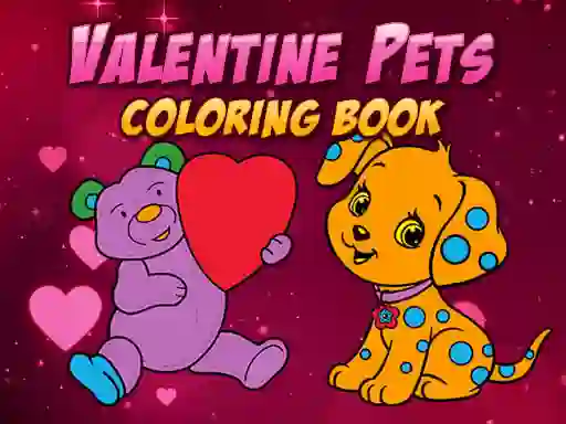 Trò chơi Valentine Pets Coloring Book trực tuyến