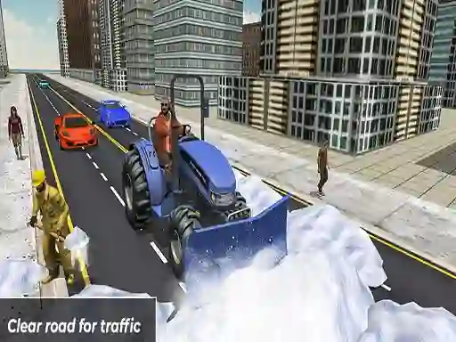 Trò chơi Grand Snow Clean Road Driving Simulator trực tuyến