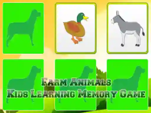 Trò chơi Farm Animals Kids Learning  Memory trực tuyến