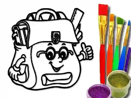 Trò chơi Back To School: School Bag Coloring Book trực tuyến