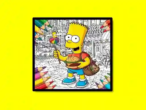 Trò chơi Back To School Simpsons Coloring Book trực tuyến