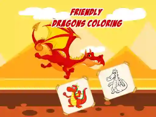 Trò chơi Friendly Dragons Coloring trực tuyến