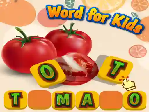 Trò chơi Fruits and Vegetables Word for Kids trực tuyến