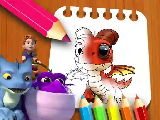 Trò chơi Dragon Rescue Riders Coloring Book trực tuyến