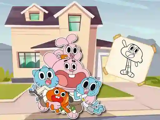Trò chơi World Of Gumball Coloring Game trực tuyến