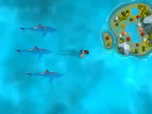 Trò chơi Survive the Sharks trực tuyến