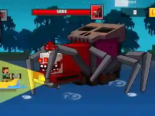 Trò chơi Pirate Block Craft Monster Shooter trực tuyến