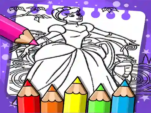 Trò chơi Cinderella Color Book trực tuyến