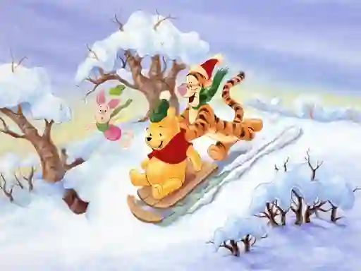 Trò chơi Winnie the Pooh Christmas Jigsaw Puzzle 2 trực tuyến