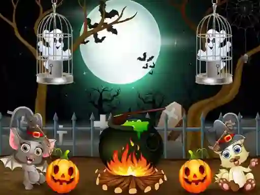 Trò chơi Halloween Twin Ghosts Rescue trực tuyến