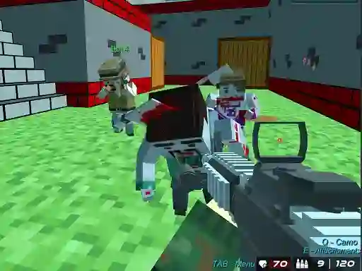 Trò chơi Shooting Zombie Blocky Gun Warfare trực tuyến