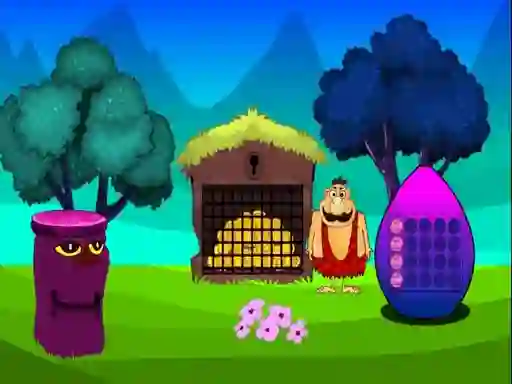 Trò chơi Caveman Treasure Escape trực tuyến