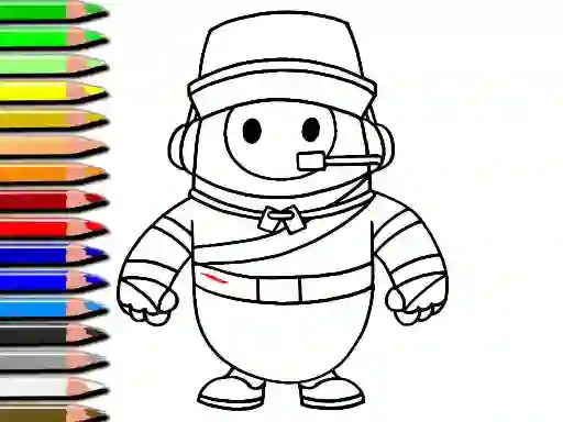Trò chơi Fall Guys Halloween Coloring Book trực tuyến