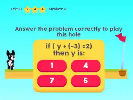 Trò chơi MathPup Golf 4 Algebra trực tuyến