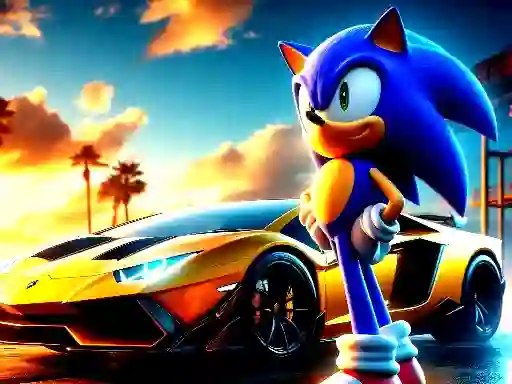 Trò chơi Sonic Run for Lamborghini trực tuyến