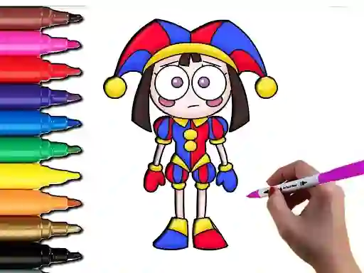 Trò chơi Pomni Coloring Time trực tuyến