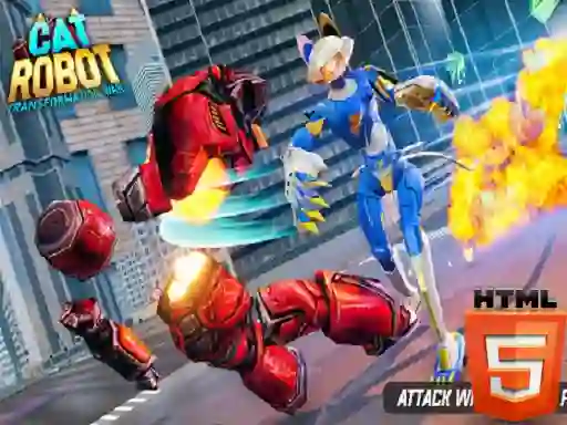 Trò chơi Cat Robot Transform War trực tuyến