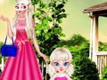 Trò chơi Mẹ Elsa và bé chụp ảnh  trực tuyến