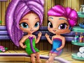 Trò chơi Shimmer and Shine: rượu gin lấp lánh trong phòng tắm hơi  trực tuyến