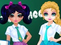Trò chơi Cuộc thi thiết kế cặp sách trường học của Jacqueline và Eliza trực tuyến