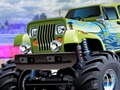 Trò chơi Lướt sóng với Monster Trucks trực tuyến