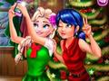 Trò chơi Selfie Giáng sinh của Ladybug và Elsa trực tuyến