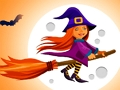 Trò chơi Ghép hình phù thủy Halloween dễ thương  trực tuyến