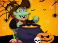 Trò chơi Trò chơi xếp hình từ Halloween Mụ phù thủy trực tuyến