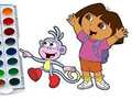 Trò chơi Sách tô màu Dora The Explorer  trực tuyến