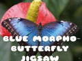 Trò chơi Jigsaw Butterfly Butterfly màu xanh trực tuyến