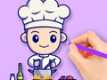 Trò chơi Sách tô màu: Đầu bếp  trực tuyến