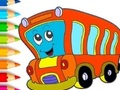 Trò chơi Sách tô màu: Xe buýt  trực tuyến